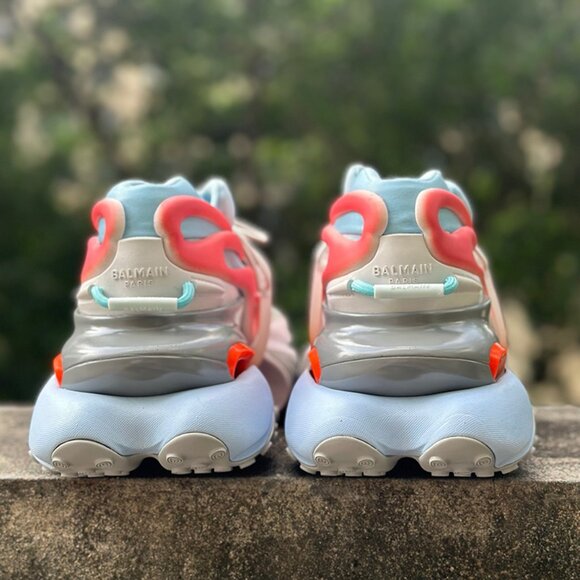 Balmain Blue And Pink Unicorn Sneakers - Picture 3 of 9